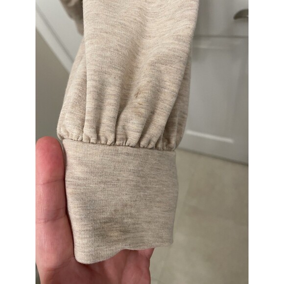 Travis Mathew Womens M Cloud Terry V-neck Top Sweatshirt Cream Color - Picture 8 of 8